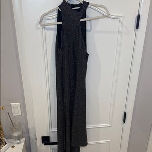 BCBGMaxAzria Shimmering Black Backless Dress